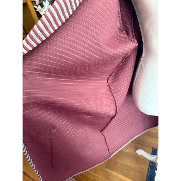 CJ BANKS Exclusive Open Cardigan Stripped Gray and Pink Sweater - Picture 3 of 7